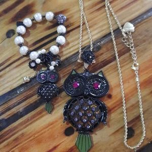 Betsey Johnson Owls set